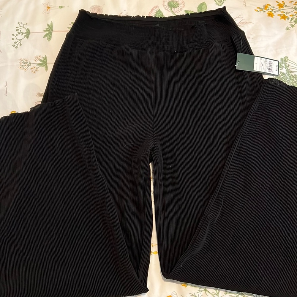Wild Fable Wide leg rib black pants from Target